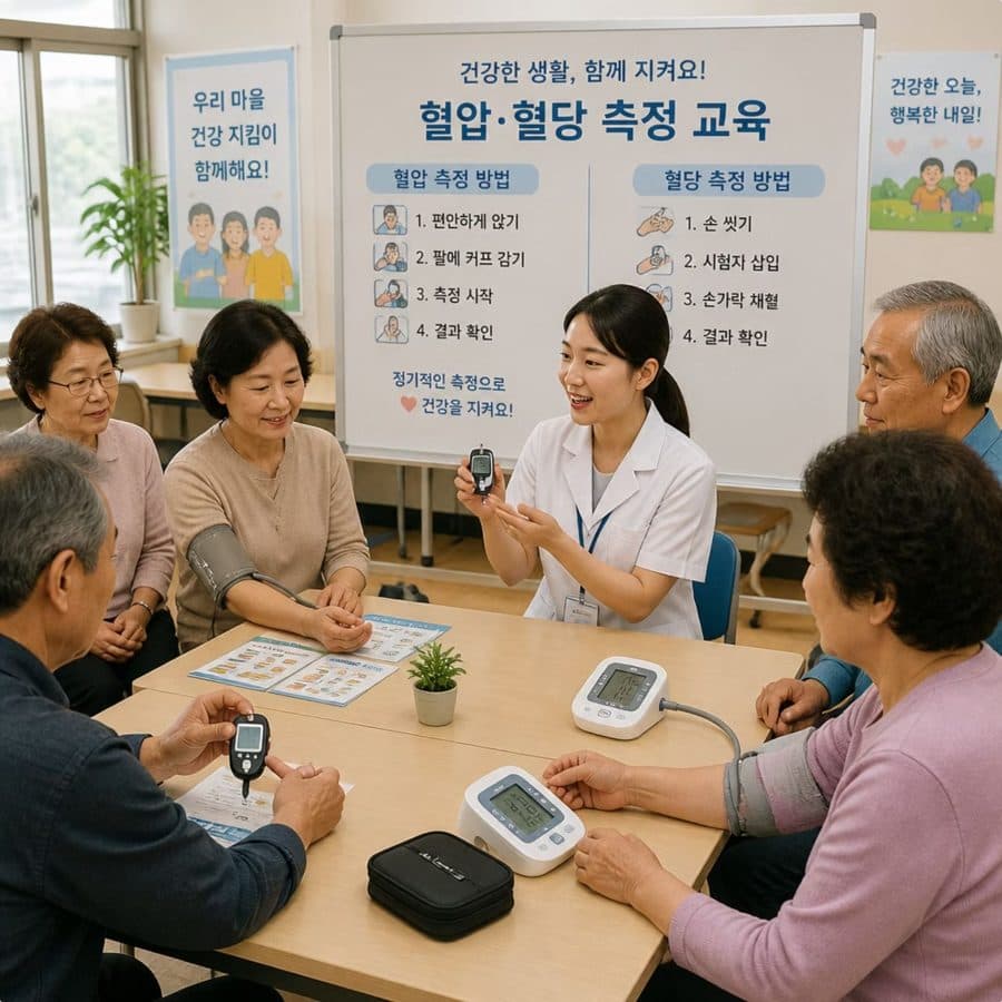 주민 대상 혈압·혈당 측정 교육